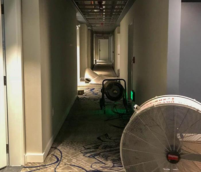 Commercial water damage cleanup