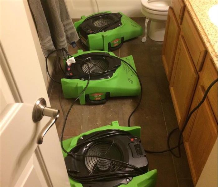 Drying equipment in bathroom.