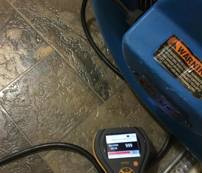 Moisture detection technology on floor.