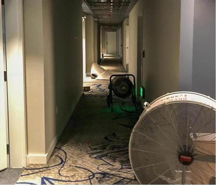 Water damage in a commercial property
